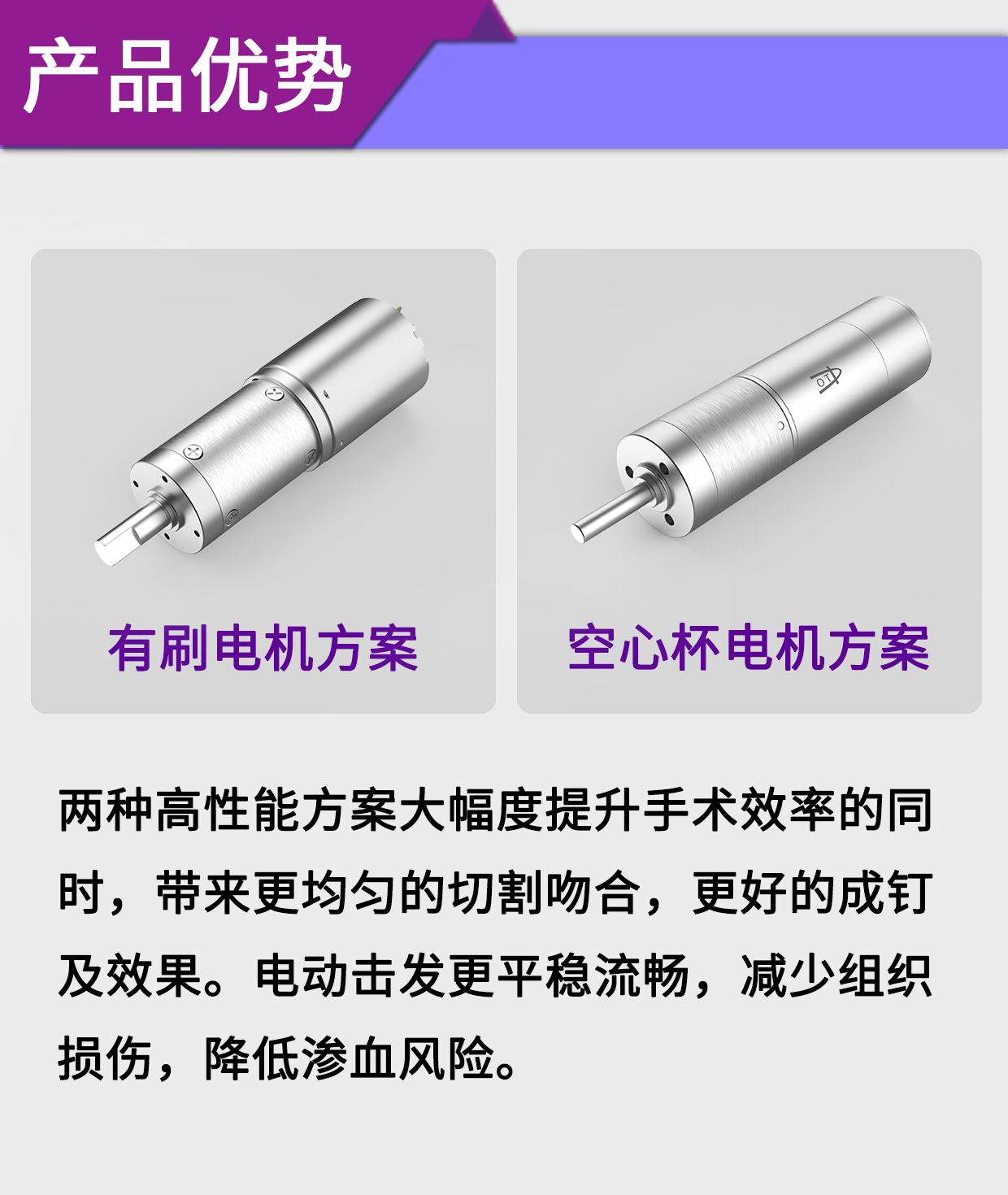一次性電動切割吻合器電機(jī)解決方案_醫(yī)療外科吻合器驅(qū)動馬達(dá)-萬至達(dá)電機(jī)