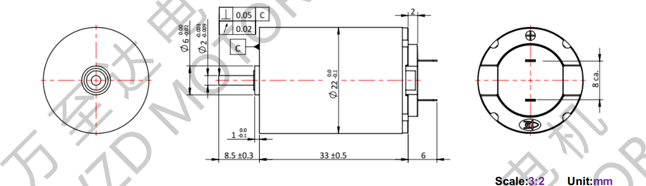 OT-CM2233空心杯電機(jī)-萬(wàn)至達(dá)電機(jī)