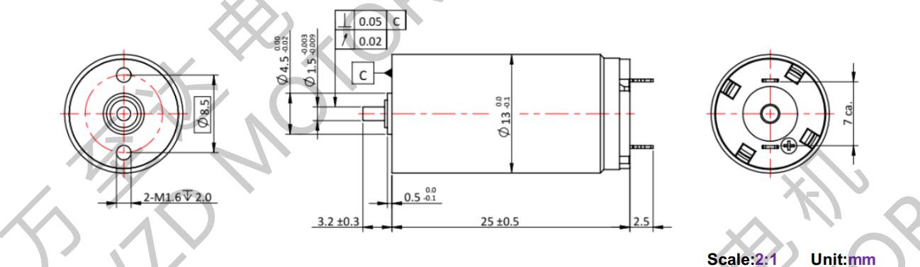 OT-CM1325空心杯電機(jī)-萬至達(dá)電機(jī)