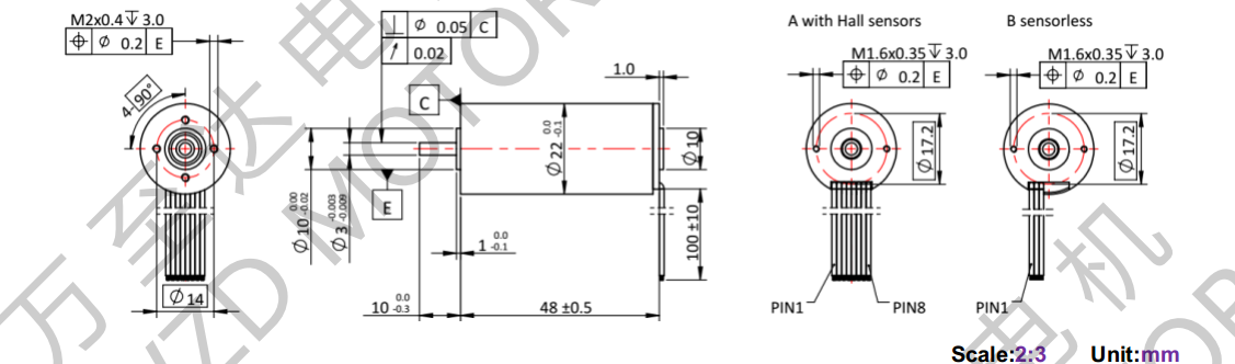 OT-ECS2248無(wú)槽無(wú)刷電機(jī)-空心杯電機(jī)-萬(wàn)至達(dá)電機(jī)
