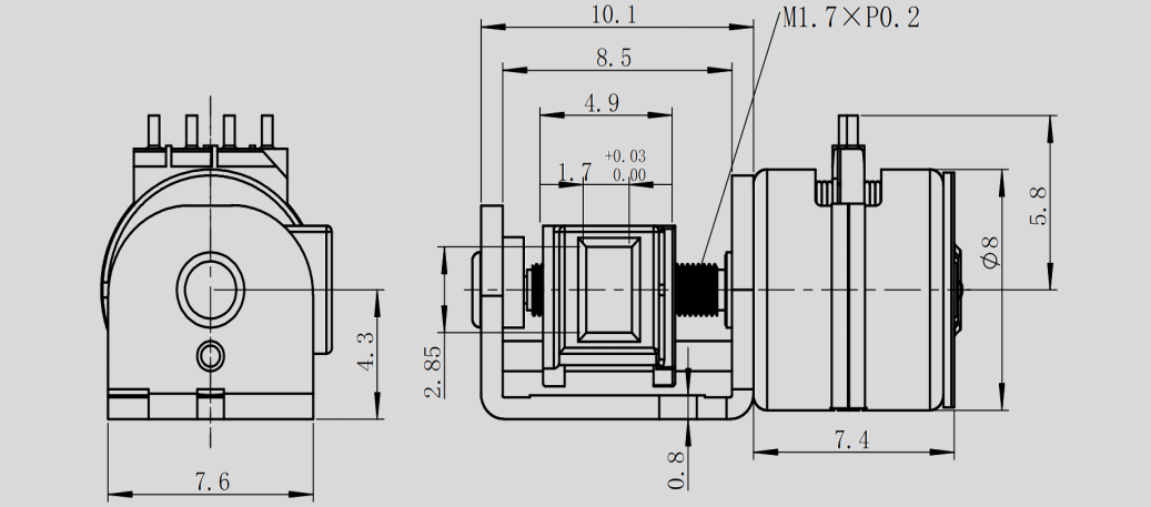 OT-SM8.0XL-001步進電機_激光投影儀電機-萬至達電機